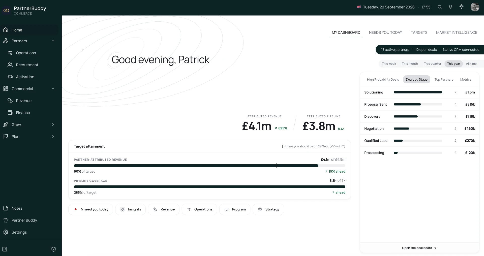 PartnerBuddy dashboard